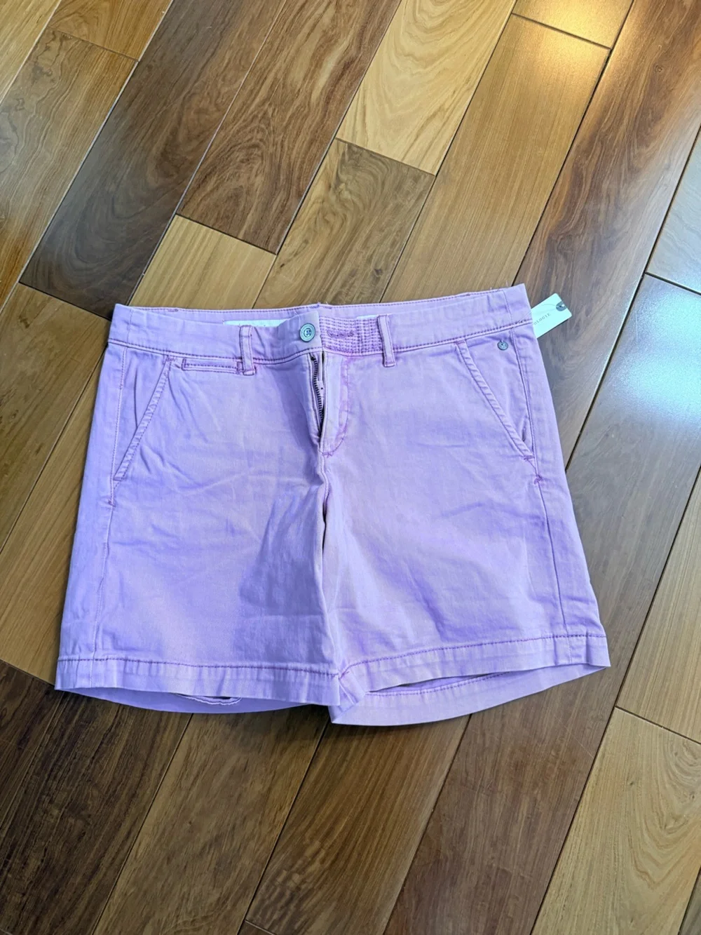 Anthropologie Lilac Cotton Chino Bermuda Shorts - Picture 1 of 5